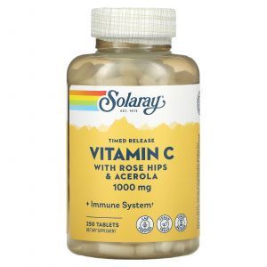 Витамин С, Timed Release Vitamin C, Solaray, 1000 мг, 250 таблеток
