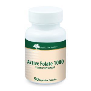 Фолат, метафолин, Active Folate, Genestra Brands, 1000 мкг, 90 вегетарианских капсул