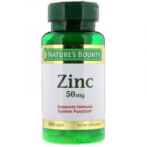 Хелатный цинк, Zinc, Chelated, Nature's Bounty, 50 мг, 100 (Default)