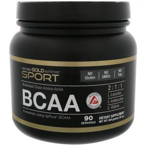 Амінокислоти BCAA, Pure BCAA, California Gold Nutrition, 454 г