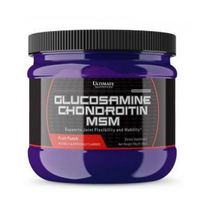 Глюкозамин, хондроитин МСМ, Glucosamine Chondroitin MSM, Ultimate Nutrition, фруктовый пунш, 158 г