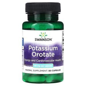 Калий оротат, Potassium Orotate, Swanson, 60 капсул