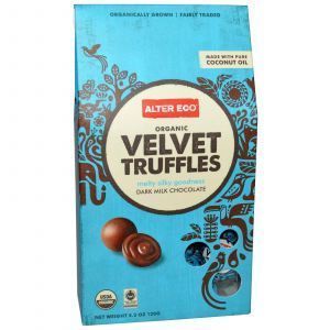 Бархатный трюфель из черного шоколада, Velvet Truffles, Alter Eco, 120 г