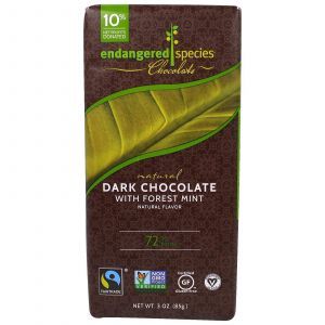 Endangered Species Chocolate, Natural Dark Chocolate with Hazelnut Toffee