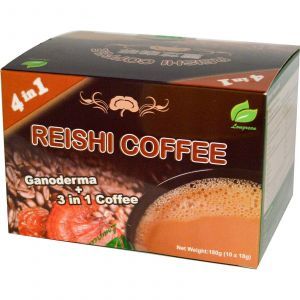 Кофе с грибом рейши, 4 in 1 Reishi Coffee, Longreen Corporation, 10 пак. по 18 г