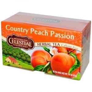 Чай со вкусом персика, без кофеина, Herbal Tea, Country Peach Passion, Celestial Seasonings, 20 пакетиков, 41 г (Default)