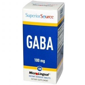 ГАМК (GABA), Superior Source, 100 мг, 100 таблет