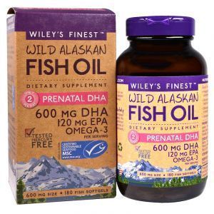 Аляскинский рыбий жир для беременных, Alaskan Fish Oil, Wiley's Finest, 600 мг, 180 капсул (Default)