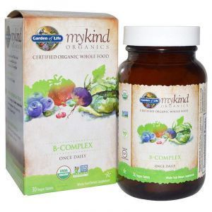 Витамины группы В, B-Complex, Garden of Life, mykind Organics, для веганов, органик, 30 таблеток