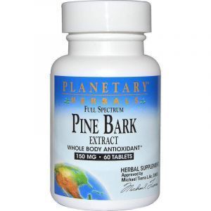 Сосновая кора, полный спектр, Pine Bark Extract, Planetary Herbals, 150 мг, 60 таблеток