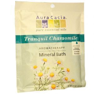 Соль для ванны, Tranquil Chamomile, Aura Cacia, успокаивающая ромашка, 70,9 г