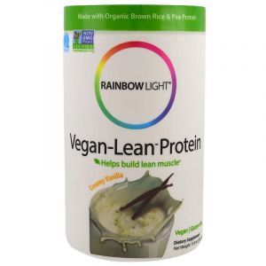 Растительный протеин, Vegan-Lean Protein, Rainbow Light, для веганов, вкус ванили, 391 г
