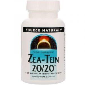Формула для здоровья глаз, Zea-Tein 20/20, Source Naturals, 60 вегетарианских капсул