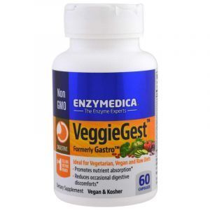 Ферменты для переваривания растительной клетчатки, VeggieGest, Enzymedica, 60 капсул