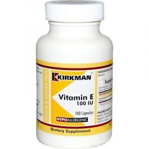 Витамин Е, Vitamin E, Kirkman Labs, 100 МЕ, 100 капсул (Default)