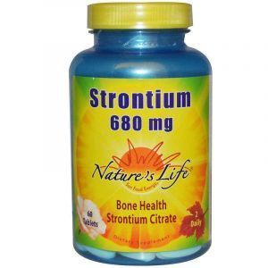 Стронций для костей, Strontium, Nature's Life, 680 мг, 60 таблеток 