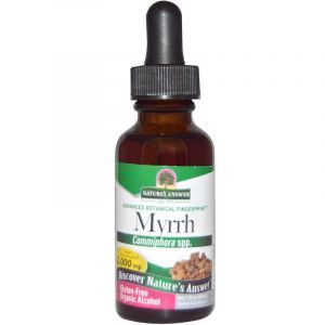 Мирра, экстракт смолы, Myrrh, Nature's Answer, с органическим спиртом, 2000 мг, 30 мл
