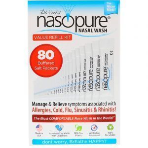 Средство для промывания носа, Nasal Wash, Value Refill Kit, Nasopure, 80 пакетиков с солью