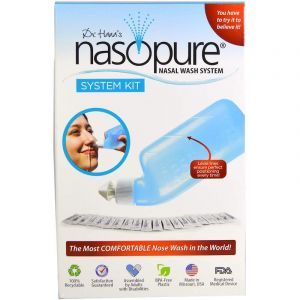 Комплект для промывания носа, Nasal Wash System, System Kit, Nasopure, флакон + 20 солевых пакетов