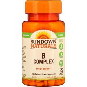 Витамины группы В, B-Complex, Sundown Naturals, 100 таблеток 