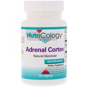 Поддержка надпочечников, Adrenal Cortex, Nutricology, 100 вегетарианских капсул 
