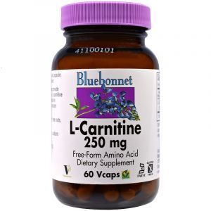 L-карнитин тартрат, L-Carnitine, Bluebonnet Nutrition, 250 мг, 60 капсул (Default)
