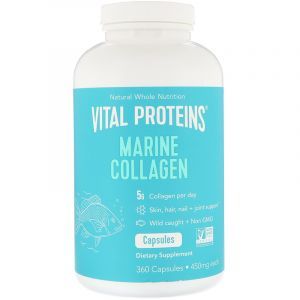 Морской коллаген, Marine Collagen, Vital Proteins, 450 мг, 360 капсул
