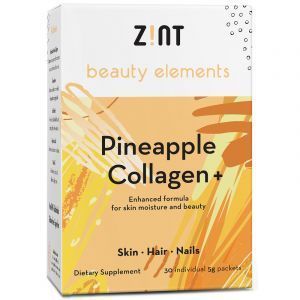 Морской коллаген, Pineapple Collagen +, Zint, вкус ананаса, 30 пакетов по 5 г