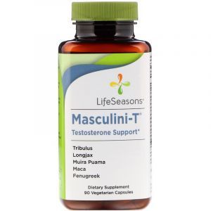 Поддержка уровня тестостерона, Masculini-T, LifeSeasons, для мужчин, 90 вегетарианских капсул