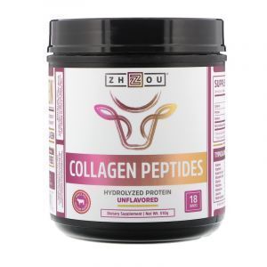 Пептиды коллагена, Collagen Peptides, Zhou Nutrition, без вкуса, порошок, 510 г