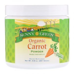 Морковный порошок, Organic Carrot, Sunny Green, органик, 281 г