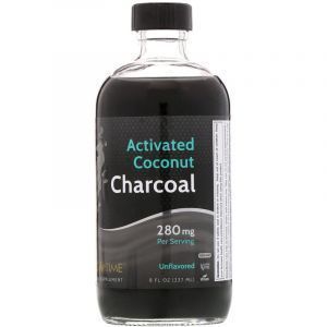 Активированный уголь, Activated Coconut Charcoal, LifeTime Vitamins, без вкуса, 280 мг, 237 мл 