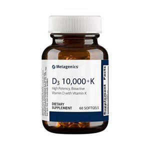 Витамин Д3 и К2, D3 10,000 with K2, Metagenics, 60 гелевых капсул