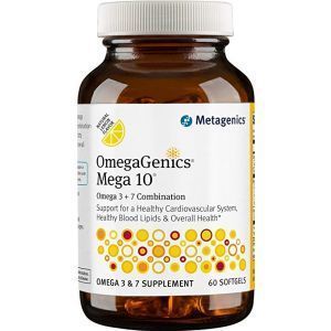 Омега-3 + Омега-7, ОmegaGenics Mega 10, Metagenics, 60 гелевых капсул 