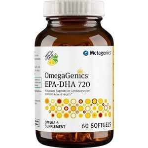 Омега-3, OmegaGenics EPA-DHA 720, Metagenics, 60 гелевых капсул 