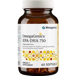 Омега-3, OmegaGenics EPA-DHA 750, Metagenics, 750 мг, 60 гелевых капсул