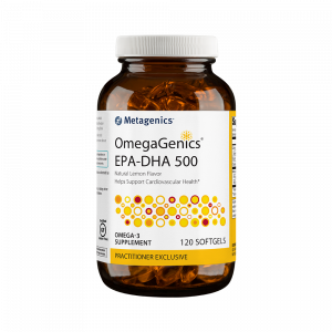 Омега-3, OmegaGenics EPA-DHA 500, Metagenics, 500 мг, 120 гелевых капсул 