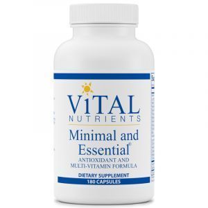 Мультивитаминно-минеральный комплекс + антиоксиданты, Minimal & Essential, Vital Nutrients, 180 вегетарианских капсул 