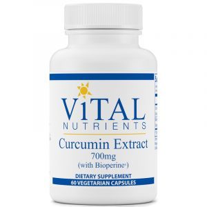 Куркумин (с биоперином), Curcumin Extract, Vital Nutrients, 700 мг, 60 вегетарианских капсул