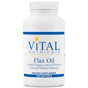 Льняное масло, Flaxseed Oil, Vital Nutrients, 100 гелевых капсул