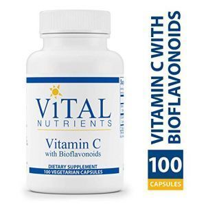 Витамин С с биофлавоноидами, Vitamin C, Vital Nutrients, 100 вегетарианских капсул