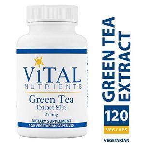 Зеленый чай, экстракт 80%, Green Tea, Vital Nutrients, 275 мг, 120 вегетарианских капсул