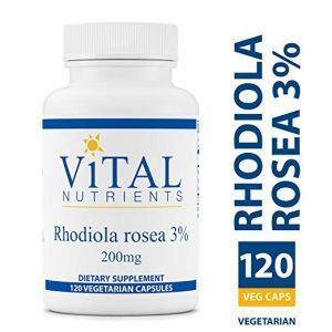 Родиола розовая, экстракт корня, Rhodiola Rosea 3%, Vital Nutrients, 200 мг, 120 вегетарианских капсул 