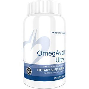 Омега-3 с витаминами D3, K1 и K2, OmegAvail Ultra, Designs for Health, 1200 мг, 120 гелевых капсул
