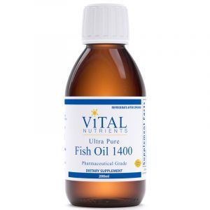 Рыбий жир, Ultra Pure Fish Oil 1400, Vital Nutrients, 1400 мг, вкус лимона, жидкость, 200 мл