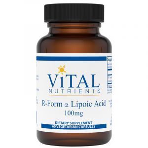 Альфа-липоевая кислота, R-Form Lipoic Acid, Vital Nutrients, 100 мг, 60 вегетарианских капсул