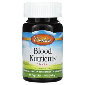 Комплекс для сердца и сосудов, Blood Nutrients, Carlson, 40 капсул