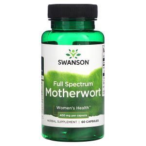 Пустырник, Motherwort, Swanson, полного спектра, 400 мг, 60 капсул