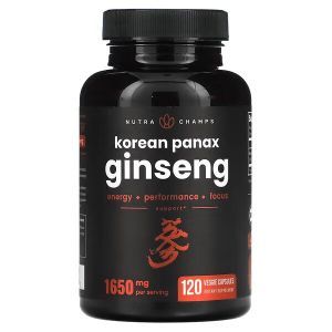Корейський женьшень, Korean Panax Ginseng, NutraChamp, 1650 мг, 120 вегетаріанських капсул (825 мг на капсулу)