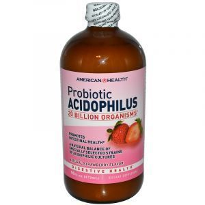 Пробиотики, Probiotic Acidophilus, American Health, клубника, (472 мл.) (Default)